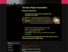 Tablet Screenshot of bassplayerassociation.com